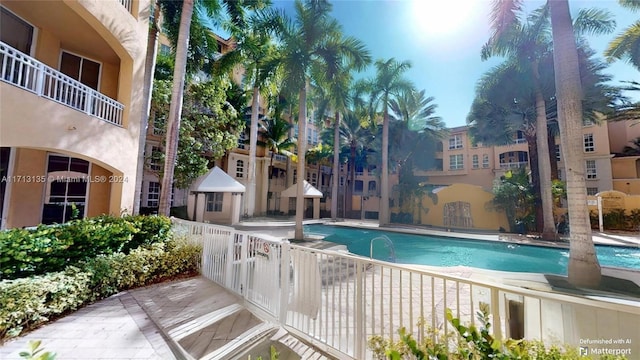 view of pool with a patio area