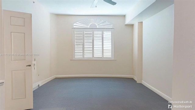 spare room featuring ceiling fan