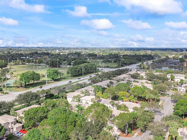drone / aerial view with a residential view