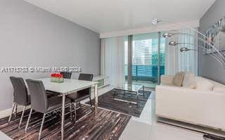 dining area featuring expansive windows