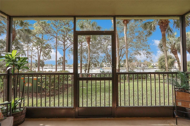 sunroom with a healthy amount of sunlight