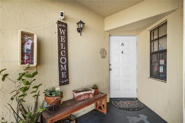 view of doorway to property