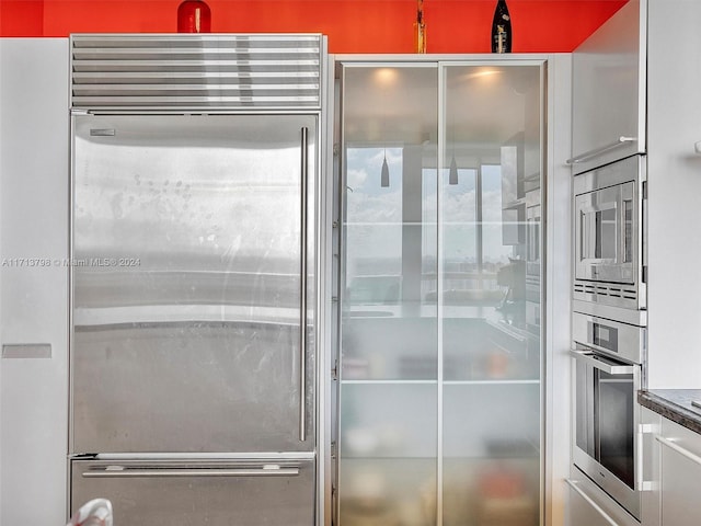 interior space featuring built in appliances