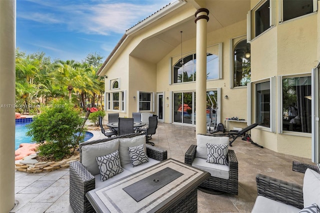 view of patio / terrace with an outdoor hangout area