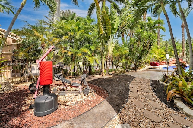 view of yard featuring a playground