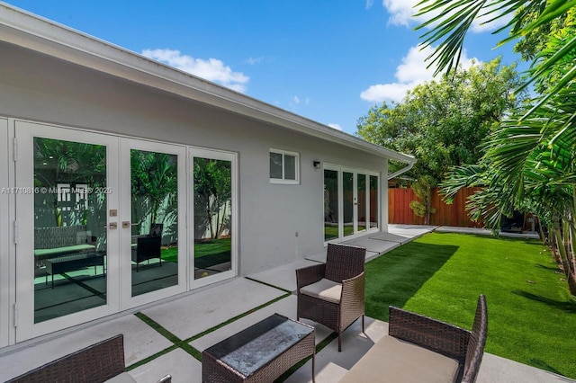 view of patio with french doors