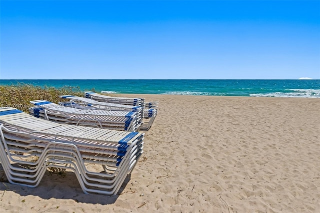 property view of water with a view of the beach