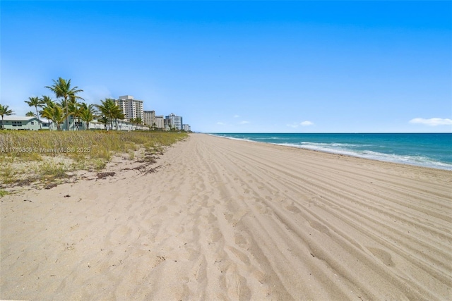 property view of water with a view of the beach