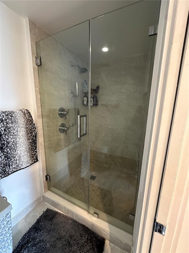 bathroom with walk in shower