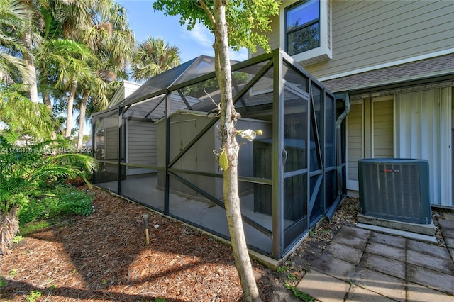 view of outbuilding with cooling unit