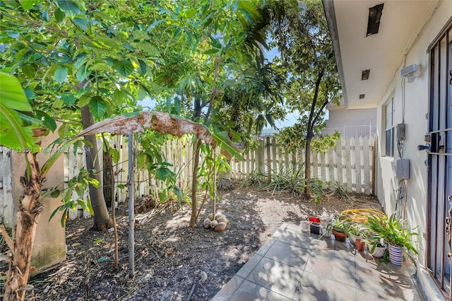 view of yard with a patio