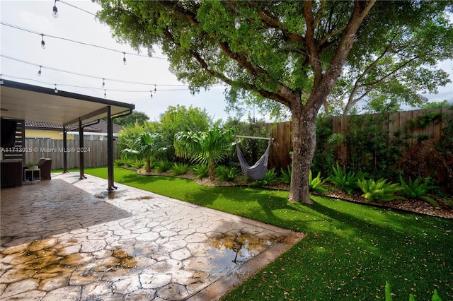 view of yard featuring a patio area