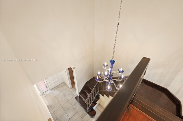 1709 Saint Andrews Rd, Hollywood, FL 33021 - dining room with a chandelier and light tile patterned flooring
