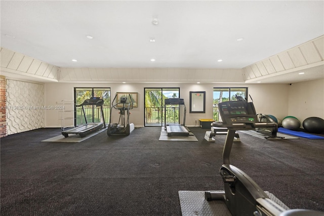 view of workout area