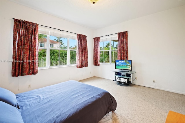 view of carpeted bedroom