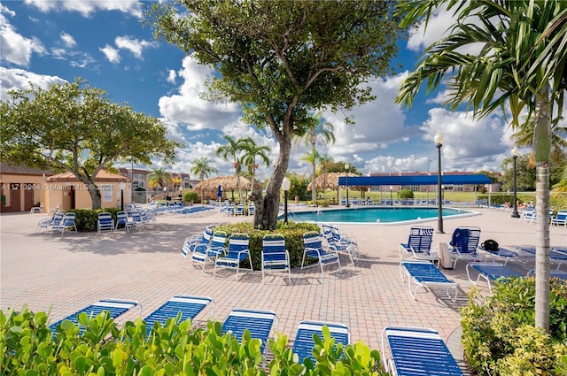 view of pool with a patio