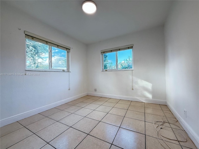 view of tiled empty room