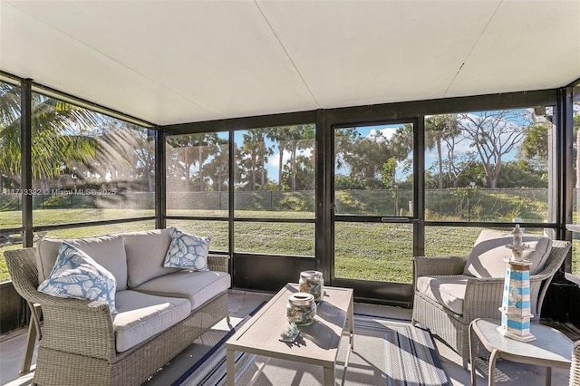 13379 Via Vesta Unit B, Delray Beach, FL 33484 - sunroom featuring outdoor lounge area and plenty of natural light