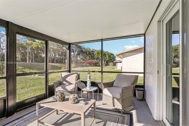 view of sunroom / solarium