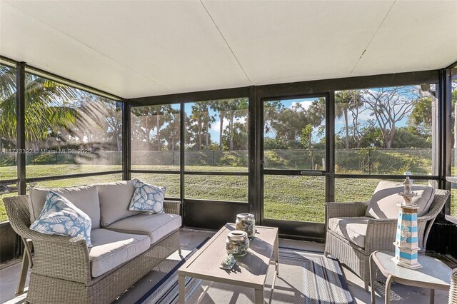 view of sunroom