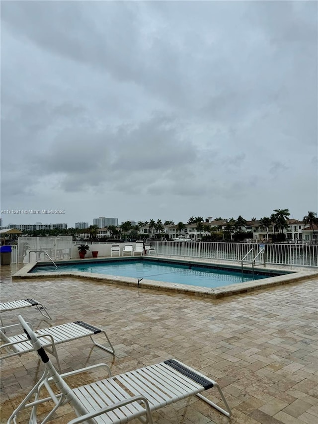 view of pool with a patio