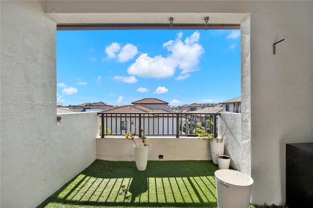 exterior space with a balcony