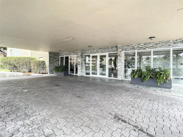 entrance to property with french doors