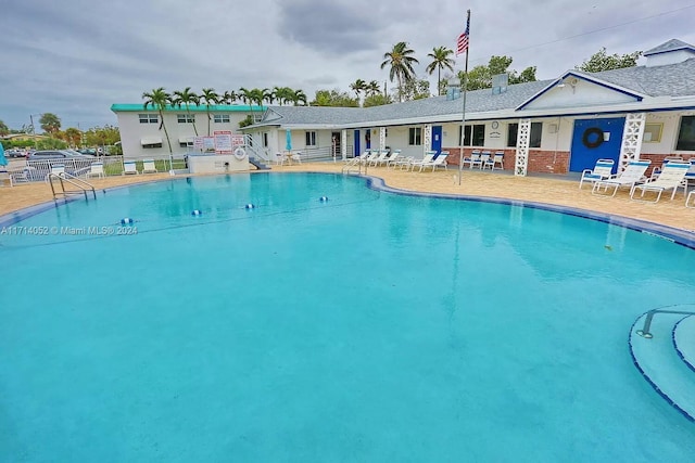 view of pool with a patio area