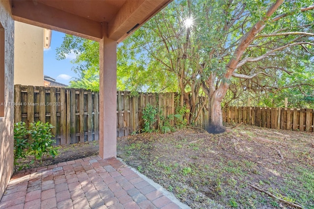 view of yard with a patio