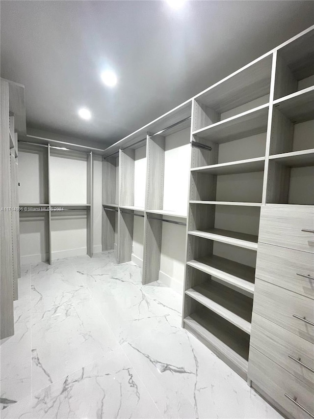 view of walk in closet