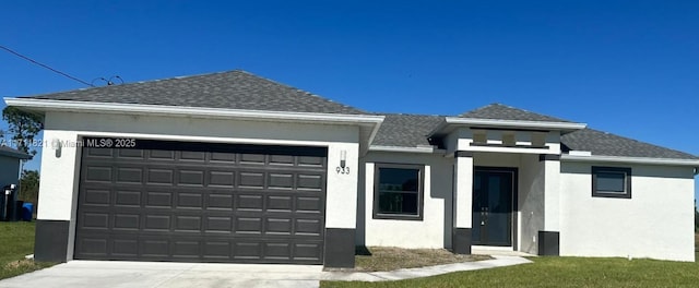 exterior space featuring a garage