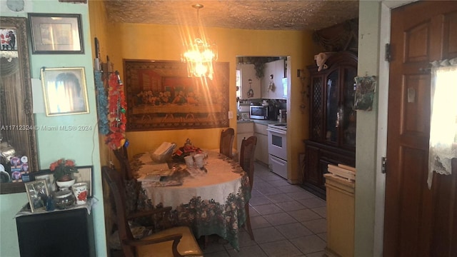 view of tiled dining room