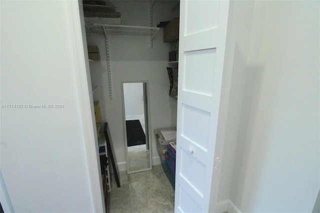 view of walk in closet