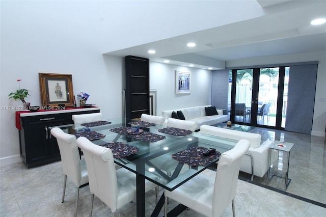 dining room with french doors