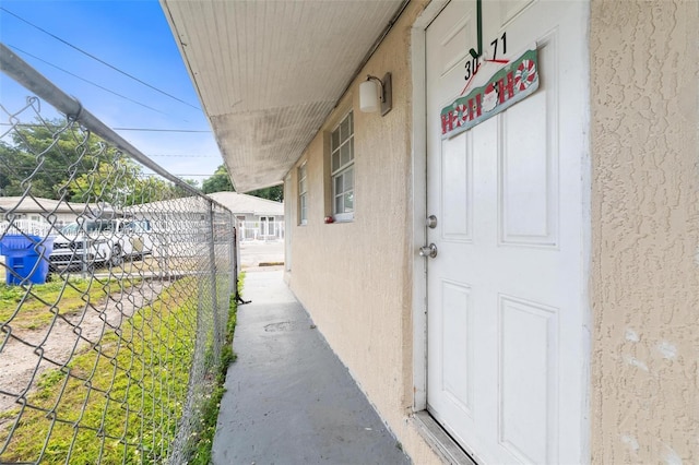 view of doorway to property