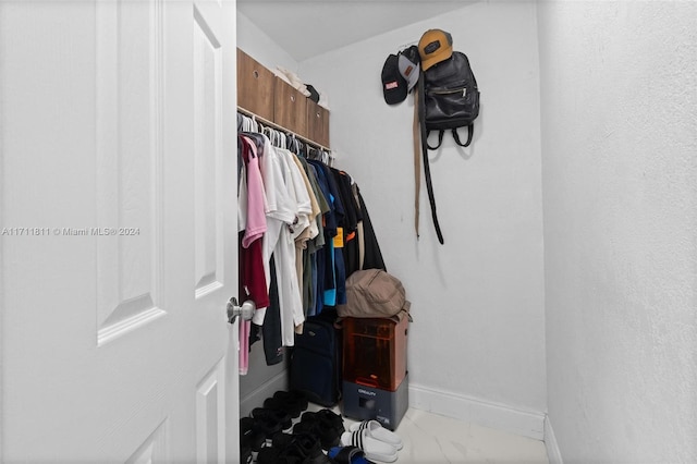 view of walk in closet