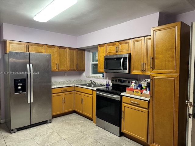 kitchen with stainless steel appliances and sink