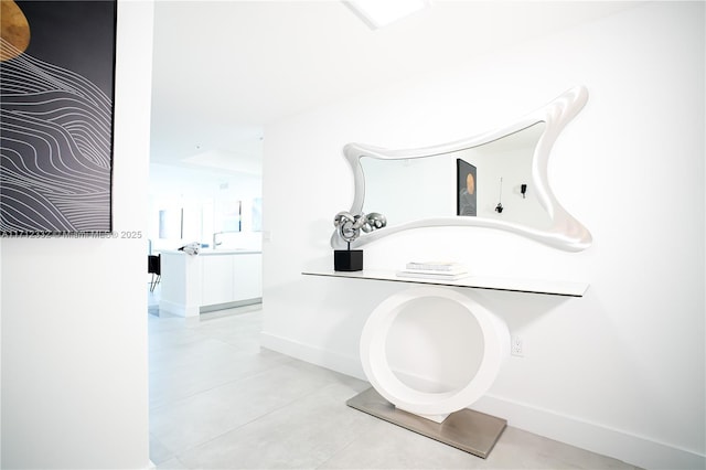 bathroom featuring tile patterned floors and vanity