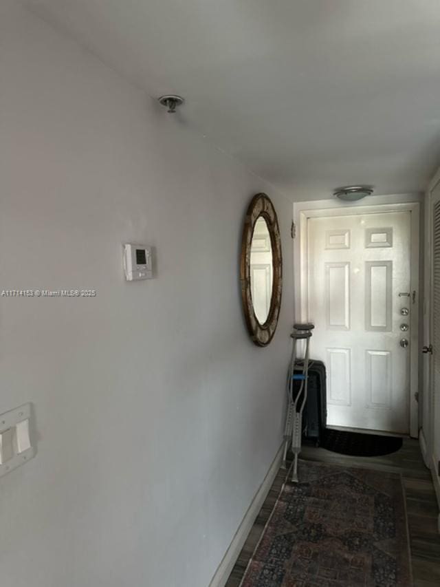 hallway with baseboards