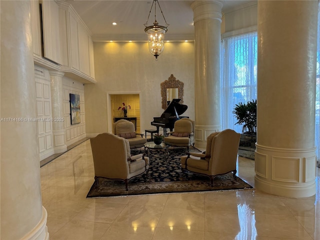 3530 Mystic Pointe Dr Unit 2602, Aventura, FL 33180 - building lobby featuring a decorative wall and crown molding