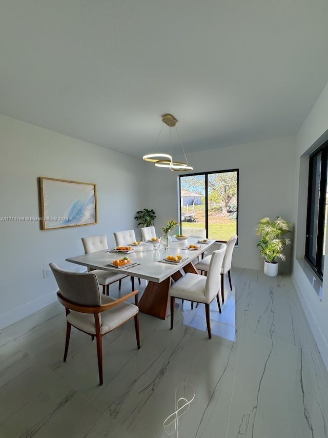 view of dining area