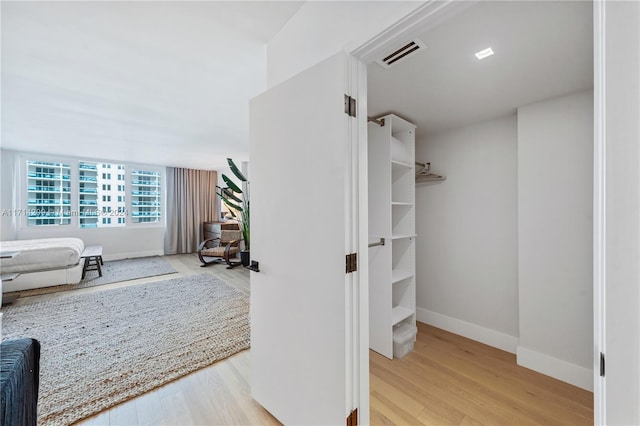 bathroom featuring hardwood / wood-style floors