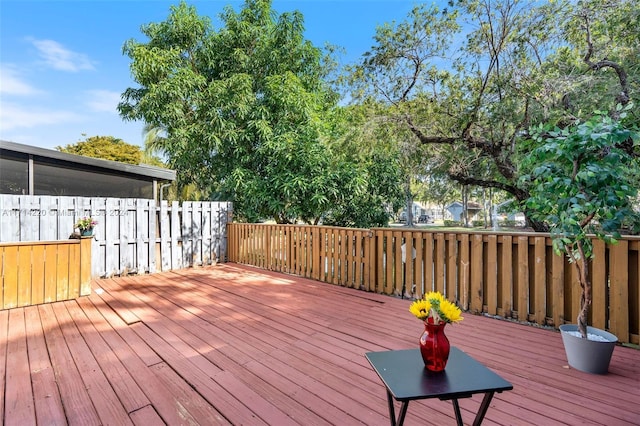 view of wooden deck