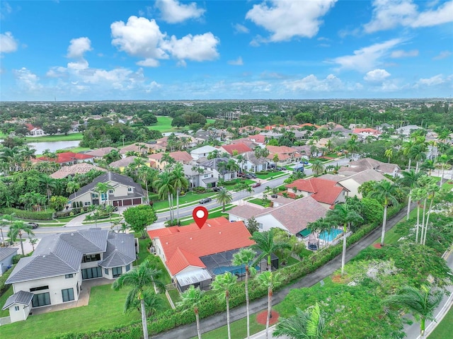 821 E Cypress Pointe Dr E, Pembroke Pines, FL 33027 - aerial perspective of suburban area featuring a large body of water