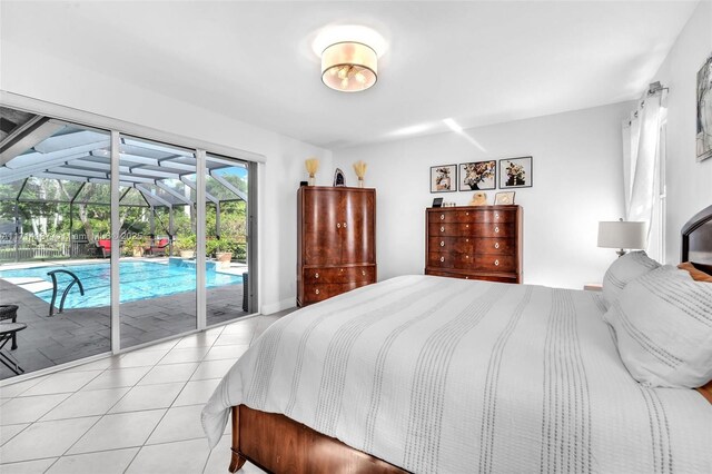 821 E Cypress Pointe Dr E, Pembroke Pines, FL 33027 - tiled bedroom with a sunroom and access to exterior