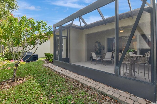 exterior space with a lanai