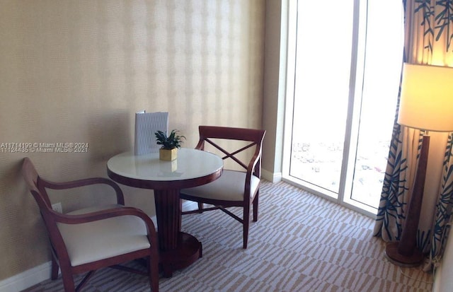 view of dining area