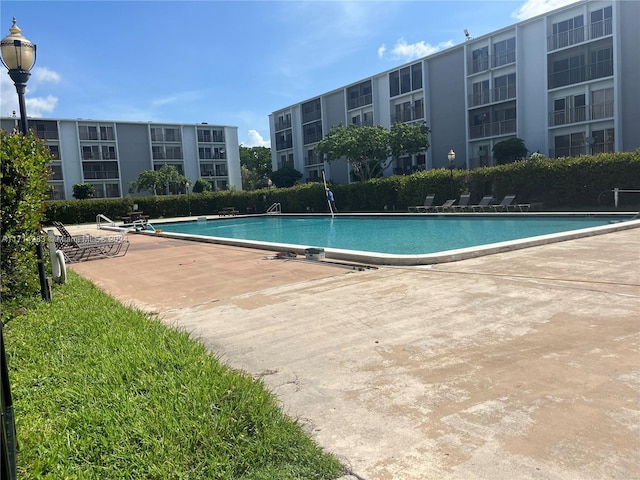 view of pool with a patio area