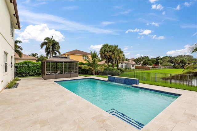 10410 Ranchette Dr, Cooper City, FL 33328 - view of pool with a gazebo and a patio