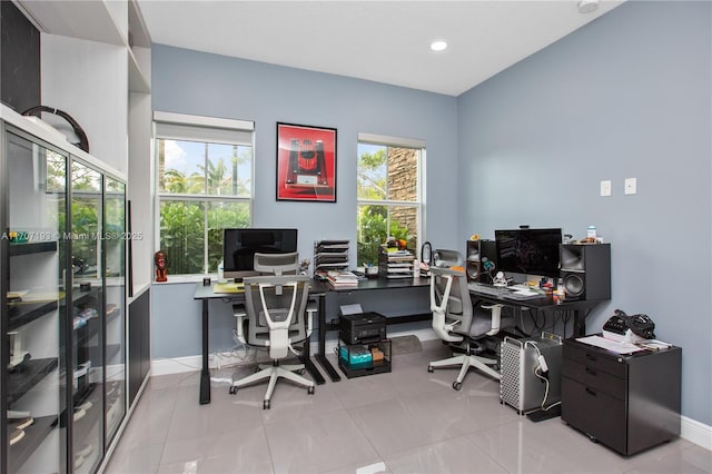 10410 Ranchette Dr, Cooper City, FL 33328 - home office with baseboards and recessed lighting